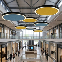 NanFeng Suspension LED Acoustique en Mousse Insonorisante, Anneau Lumineux Insonorisant, Garantie 2 Ans, Lampe Suspendue pour Projets de Centres Commerciaux