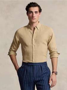 Rlralph <span class=keywords><strong>camicia</strong></span> <span class=keywords><strong>di</strong></span> <span class=keywords><strong>lino</strong></span> ricamato <span class=keywords><strong>uomo</strong></span> e donna coppia Top manica lunga primavera autunno - Product Image 5