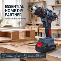 Perceuse-visseuse sans fil 21V, moteur sans balais, couple élevé 50NM, perceuse électrique rechargeable pour le perçage du bois, du métal et des murs
