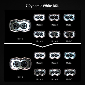 Faro Ausiliario LED Bianco Ambra DRL a 7 Modalità con Effetto Inseguimento, da 5 Pollici, Montaggio su Montante A per Hilux Tacoma - Product Image 5