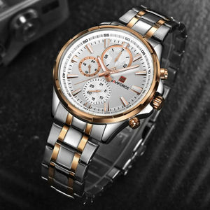 NAVIFORCE 9089 Montre Classique Ornée Haut de Gamme Nouveau Design Vente en Gros Direct Usine en Stock Montres à Quartz pour Hommes Bracelet en Acier - Product Image 4