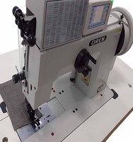 Máquina de coser de hilo grueso para bordado en cuero de alta resistencia RN-2293H, máquina de coser de doble aguja para bordado de patrones en sofás.