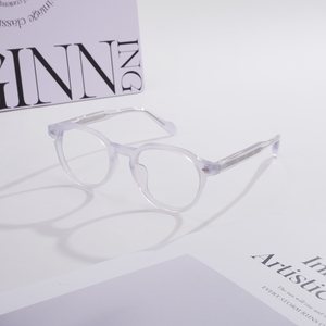 Gafas Ópticas de Acetato al por Mayor de Fábrica, Montura Redonda Retro con Logotipo Personalizado, Gafas con Protección Contra Luz Azul, Gafas Graduadas - Product Image 3