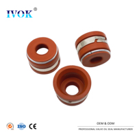 IVOK 16PCS Set Seal Katup Oli OEM RE515329/RE31617 Bahan FKM ACM Seal Batang Katup Cocok untuk JohnDere Seri 300