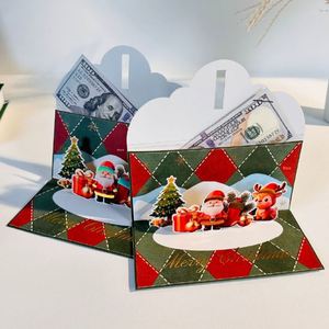 3D Pop-Up Custom Wholesale OEM Christmas Red <b>Envelope</b> Greeting Card New Year's <b>Gift</b> Blessing Present Good Wishes - Product Image 3