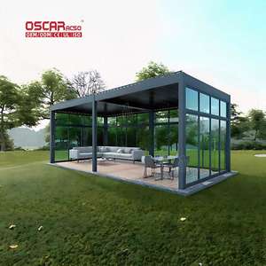 <span class=keywords><strong>Abri</strong></span> extérieur automatique et étanche en aluminium <span class=keywords><strong>4X3</strong></span> avec pergola à capteur - Product Image 1