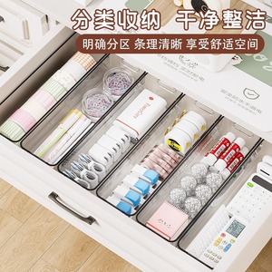 Transparent Storage Box Rectangle Plastic Stackable Desk Organizer For Stationery Makeup Cards Small Items - Product Image 4