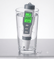 Stylo testeur numérique 5-en-1 pour pH et température de l'eau |   Compteur à écran LCD rétroéclairé pour l'eau potable, les aquariums, les piscines et l'hydroponie