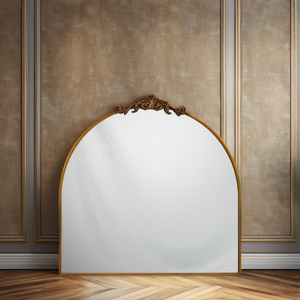 Nuevo <span class=keywords><strong>Espejo</strong></span> de Pared con Marco Metálico y Lazo <span class=keywords><strong>Dorado</strong></span> para Maquillaje, <span class=keywords><strong>Espejo</strong></span> Decorativo para el Hogar - Product Image 5