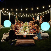 Balle lumineuse gonflable LED télécommande boule lumineuse changeant de couleur jouet eau ballon de plage concert atmosphère mise en page accessoires