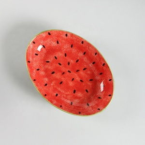 Plato Ovalado Moderno de Alta Gama para Pescado, Sandía o Fruta, Vajilla de Cerámica Pintada a Mano con Color Bajo Esmalte para Fiestas - Product Image 3