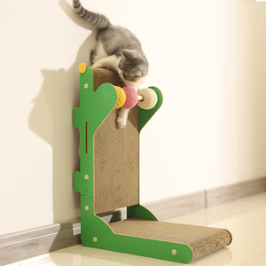 Cactus <b>Cat</b> <b>Scratching</b> Post Upright Corrugated Cardboard Wear Resistant Single Level <b>Cat</b> Tree - Product Image 1