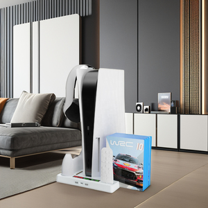 Verbesserter Multifunktionaler Vertikalständer mit Kühlventilatoren, Controller-Ladestation und Zubehör-Organizer für <span class=keywords><strong>PS5</strong></span> - Product Image 2