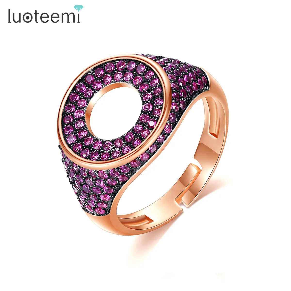Lubotemi anel de zircônia, joias masculinas, fabricante de pedra preciosa, joias de hip hop, anel de diamante, noivado