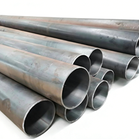 Tubo de acero al carbono sin costura laminado en caliente, tubo sin costura negro sin recubrimiento para proyectos de construcción e infraestructura