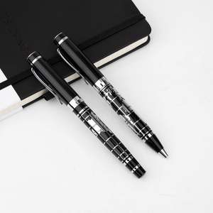 Stylo bille en métal avec logo personnalisé, carte du monde, noir et argent, cadeau promotionnel pour le bureau, stylo de promotion pour les entreprises, vente en gros - Product Image 4