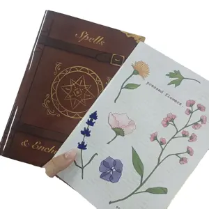 Customizable A6 Smart Leather Notebook Reusable Sticker Book with Saddle Stitching and Sewing Binding