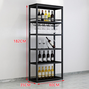 Giá Rượu Thủy Tinh Để Trưng Bày, Tủ Trưng Bày Tủ Rượu Đặt Trên Sàn Nhà Theo Yêu Cầu Thương Mại Bán Chạy - Product Image 3