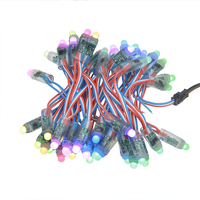 Vente en gros d'usine, lumières LED à pixels RGB programmables en couleur pleine, DC5V 12V WS2811, lumières de Noël, étanches IP65, 9 mm, 12 mm
