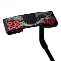 Putter de golf de type Blade Mallet 34/35 pouces en acier inoxydable 303 avec face usinée CNC, poignée Zero Taper, pour droitier, avec headcover