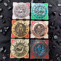 Spinner mécanique à dégradé magique RPG, roulette à 6 faces, dés en métal D6 pour D&D avec emballage