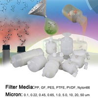 Filtro de Cápsula Desechable de Microfibra de Vidrio 0.45um 1um 5 pulgadas 10 pulgadas Conexión Tri-Clamp para Manguera de 3/8 pulgadas para Prefiltración de Líquidos