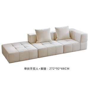 Sofá cama moderno Modular cuadrado que ahorra espacio con almohada para sala de estar <span class=keywords><strong>Mini</strong></span> sofá de esponja conjunto de muebles sofá de vacío comprimido - Product Image 5