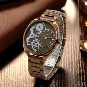 Orologio da Uomo di Lusso Personalizzato in Acciaio Inossidabile Ultra Sottile con Cinturino in Pelle <span class=keywords><strong>e</strong></span> Quadrante a Lancette - Product Image 3