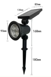 Projecteur <span class=keywords><strong>solaire</strong></span> LED pour allée extérieure, <span class=keywords><strong>interrupteur</strong></span> à induction, éclairage 6-12h, lumière du jour 6000K, indice de protection IP65 pour pelouse, jardin, patio - Product Image 4