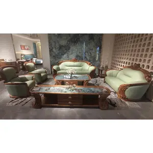 Ebony Leather Sofa New Chinese Modern Light Luxury Furniture Sets Decor sofa interior modern Italian Large and Small Solid wood