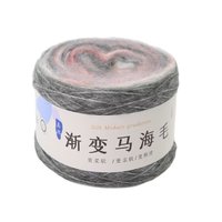 Fil à tricoter fantaisie en mohair teint en segments, écologique, 100g, en rouleau, anti-bactérien, pour tricot et tissage à la main