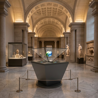 21.5 Pulgadas 360 °    Proyector de Pirámide Holográfica 3D Holobox para Exhibición de Productos en Museos Inmersivos, Centros Comerciales y Exposiciones