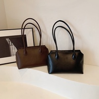 Sac fourre-tout rétro haut de gamme minimaliste pour femme, nouvelle collection printemps, en cuir PU de luxe, fermeture éclair, grande capacité 17L, poignée unique