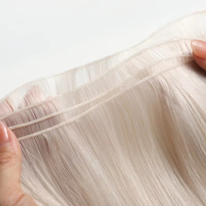 <span class=keywords><strong>Extensiones</strong></span> <span class=keywords><strong>de</strong></span> <span class=keywords><strong>cabello</strong></span> humano Invisible Lay Flat Genius Weft Venta al por mayor Cutícula intacta <span class=keywords><strong>Cabello</strong></span> humano virgen crudo Meche Humain Perruque - Product Image 3