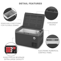 Réfrigérateur-congélateur de camping portable 40L avec compresseur 12V, mini-réfrigérateurs personnalisables, portabilité, réfrigérateur électrique 12 volts