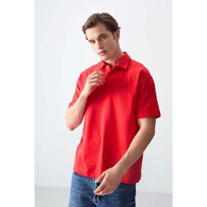 T-shirt basique pour homme Fiesta en coton épais, doux et texturé, col polo, coupe ample - 88382 - Fiesta - Product Image 2