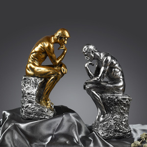 Venta al por mayor resina hogar Oficina decoración sala de estar decoración figura abstracta escultura arte artesanía ornamento pensamiento <span class=keywords><strong>hombre</strong></span> <span class=keywords><strong>estatua</strong></span> - Product Image 3