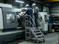Plateforme d'accès en aluminium extrudé pour l'entretien des avions, échelle pour hangar d'avion et réparation aéronautique