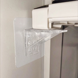 Plastic Wall-Mounted Shelf Bracket Transparent Right Angle Design Easy Installation 0-1kg Load Capacity Large Duo C1QAN - Product Image 2