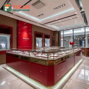 Luxury Jewelry Display Counter Tempered Glass Panel Jewelry Shop Jewelry Cabinet - Product Image 1