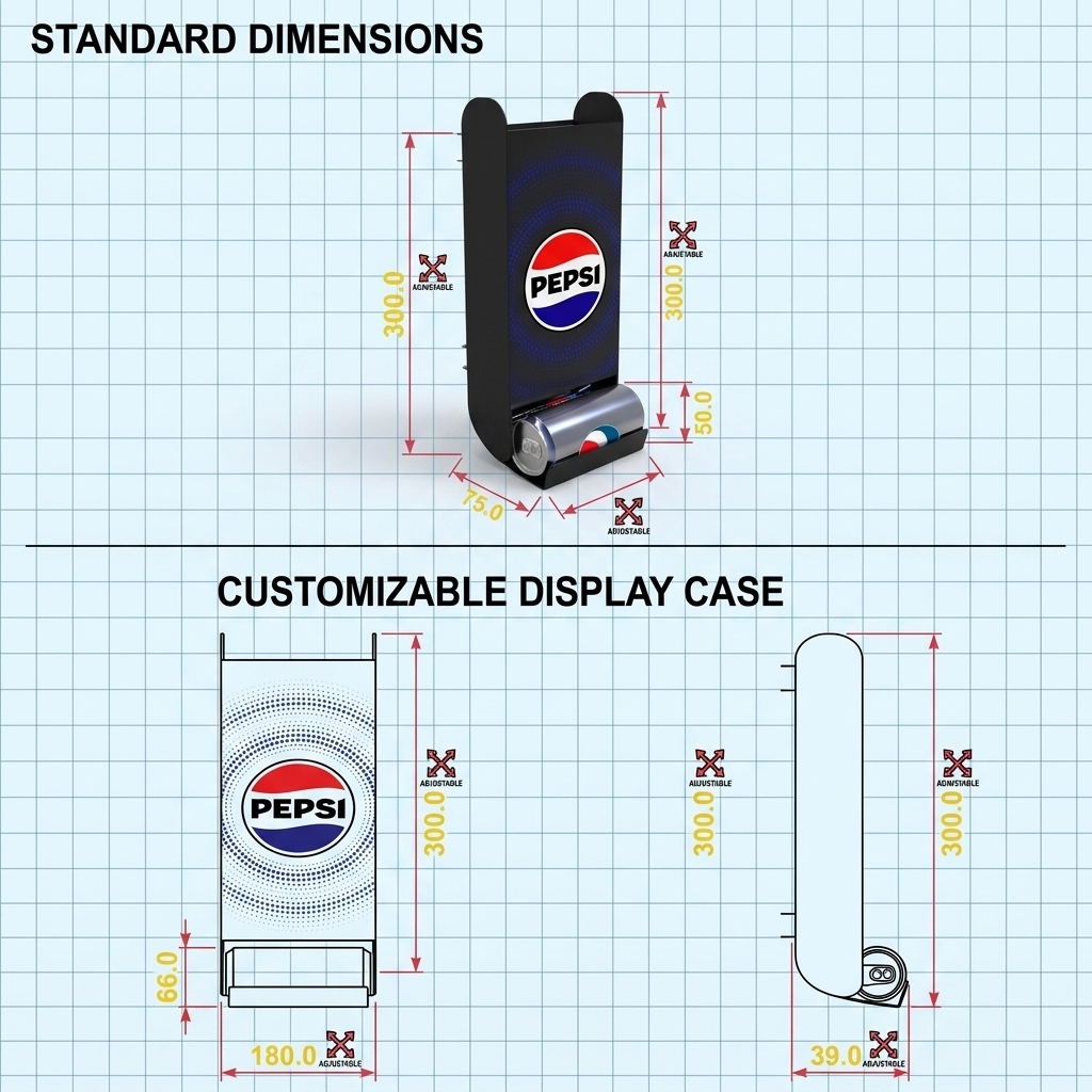 Apache Custom Metal Slim Can Display Rack Gravity Feed Tall Soda Merchandiser Knock Down Wall Hook Display Stand for Supermarket — view 4