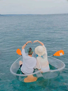เรือคายัคแก้วใสพลาสติกใสรูปทรงหัวใจสำหรับนักท่องเที่ยว - Product Image 2