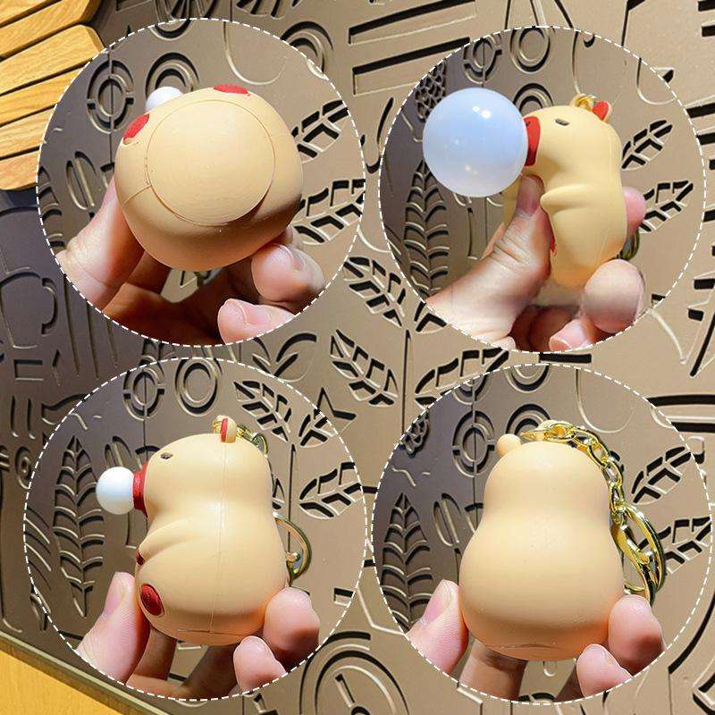 Small Size Wrapping Machine Cute Capybara Bubble Blowing Silicone Squeeze Toy Animal Figurine Bag ...