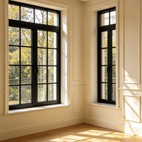 Ventana Francesa Vintage de Acero Forjado Estilo Antiguo para Proyecto de Renovación de Viviendas