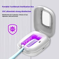 Stérilisateur de brosse à dents portable USB 2026 conforme EPA, boîte en plastique désinfectante UVC UV, exclusif pour les voyages