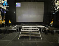 Plataforma Portátil de Aluminio para Escenarios con Patas de Aluminio de Montaje Rápido, Plataforma Antideslizante de Alta Resistencia para Bodas, Conciertos y Eventos