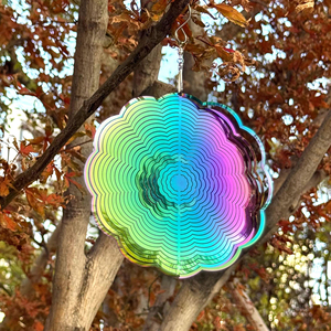 Adorno colgante de colibrí giratorio en 3D, campana de viento de metal, estilo Art Déco, decoración de jardín, girador de viento. - Product Image 3