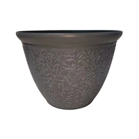 Jardinière en plastique PP avec motif de feuilles en relief, pots de fleurs durables et légers avec personnalisation des couleurs pour la maison et le jardin