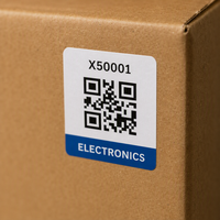 Etiquetas de Código QR Personalizadas, Etiqueta de Respuesta Rápida de Matriz 2D, Identificador de Seguimiento de Inventario de Productos, Rollo de Lámina de PVC Blanca Brillante, Tamaño Personalizado