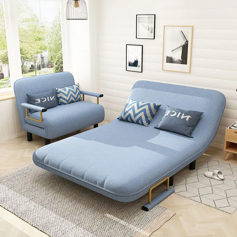 Màu xám đơn giản gấp Sofa giường căn hộ ghế bành gia đình bất thường ngả ghế đơn divano đồ nội thất phòng khách